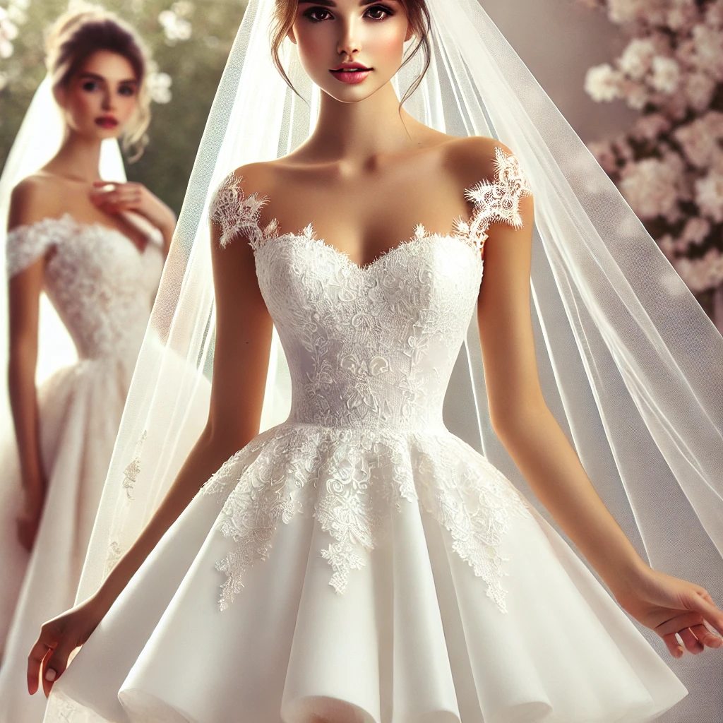 Robe de mariée courte