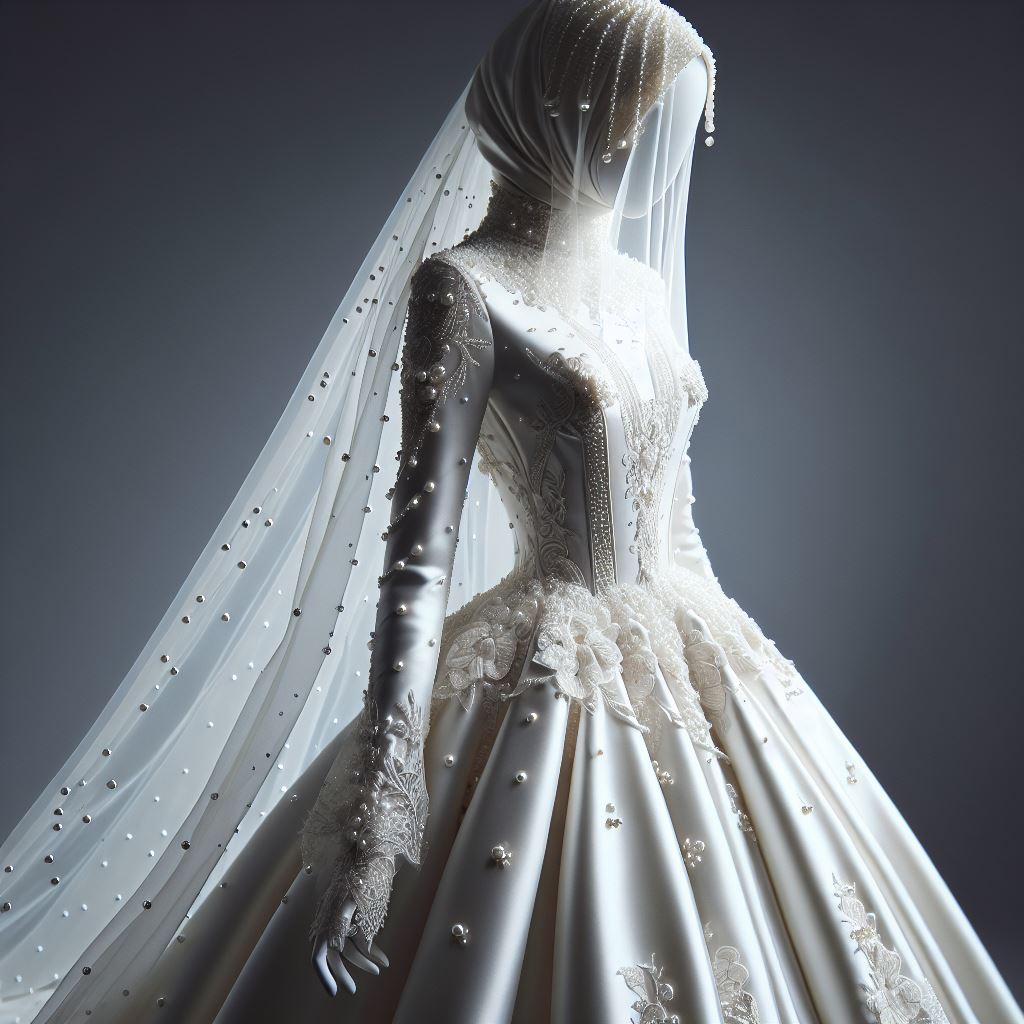 robe de mariée femme voilée
